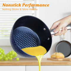 AzureGlide 3-Piece Non-Stick Frying Pan Set