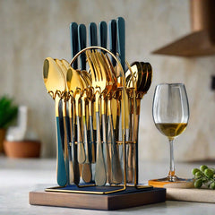 Gold Dinnerware Set Stainless Steel